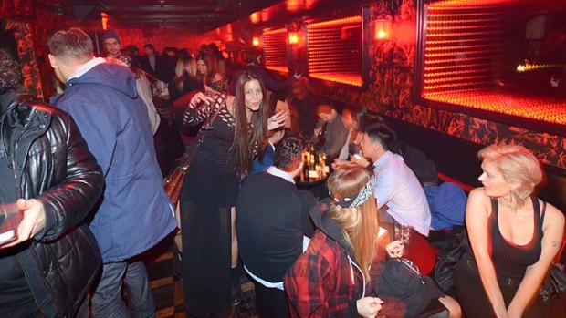 There's always a party somewhere in New York ... Le Baron is a hangout for supermodels.