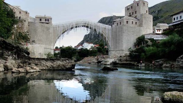 Enduring traditions ... Mostar's famous bridge.