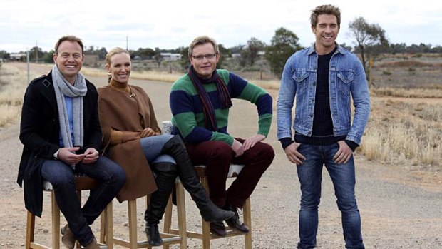 On song ... <em>I Will Survive</em> - featuring, from left, judges Jason Donovan, Toni Collette and Stephan Elliott and host Hugh Sheridan - is resonating with rural communities.