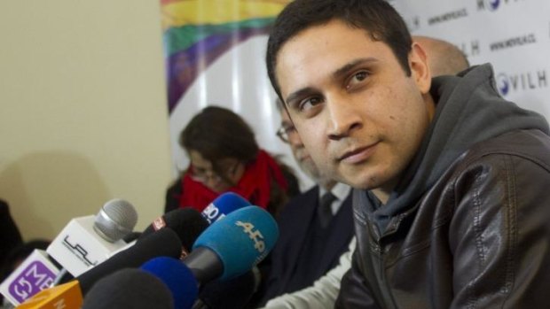 Mauricio Ruiz at a press conference in Santiago on Wednesday.