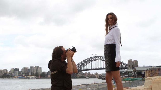 The Barangaroo touch ... site hosts its first photo shoot.