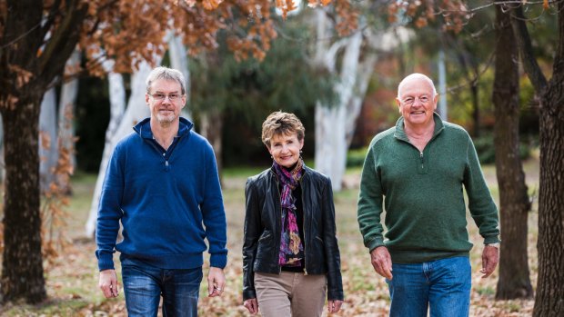 Judd Hoyle, of Giralang, and Curtin couple Jennifer and Tom Wharton, have benefited from Bezzina House in Sydney, a facility for cancer patients and their carers. The families also featured on House Rules when teams renovated rooms at the lodge in Sydney.