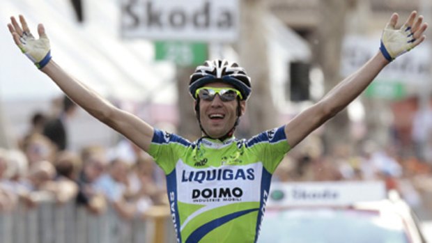 Italy’s Vincenzo Nibali claims the leader's pink jersey in the Giro d'Italia.