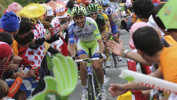 Cards on the table ... Italian rider Ivan Basso enjoyed a brilliant 12th stage.