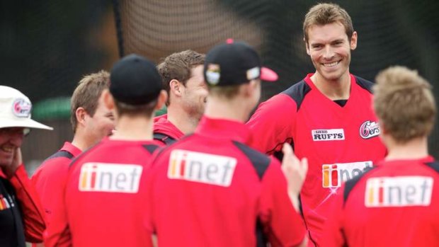 New blood: The Sydney Sixers welcome Chris Tremlett to the squad at the SCG on Wednesday.