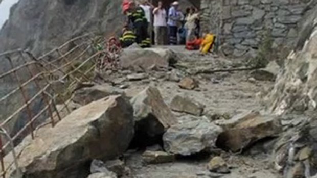 Four Australians were injured during a rockfall at a popular Italian hiking spot.