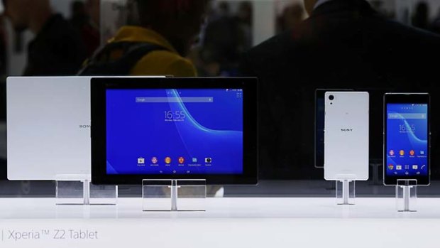 Waterproof: Sony's Xperia Z2 tablet and smartphone.