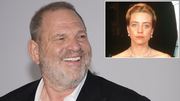Harvey Weinstein and British actress Sophie Dix, who claims he sexually harassed her in the 1990s.