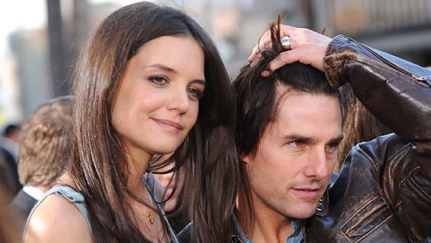 The unhappy couple ...  Tom Cruise and Katie Holmes, pictured in March 2011.