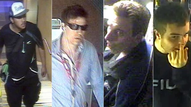 Images of some of the men police are seeking over a series of graffiti incidents in Perth.