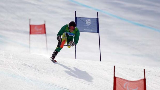 Bronzed . . . Australian Cameron Rahles-Rahbula was third in the super-combined skiing.