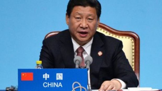 Chinese President Xi Jinping speaking in Shanghai in May. 