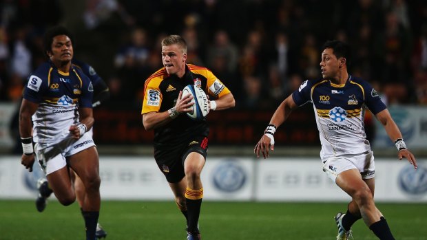 Out: injured flyhalf Gareth Anscombe playing for Waikato in 2013.