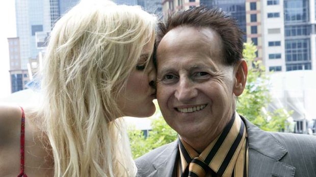 Kissed and made up .... Brynne and Geoffery Edelsten.