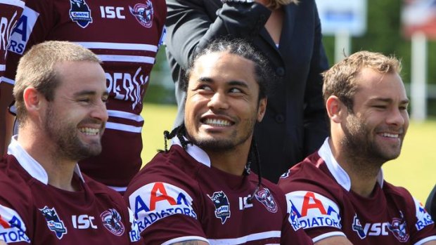Inspired ... Manly's Steve Matai admires his mentally disabled brother's strength.