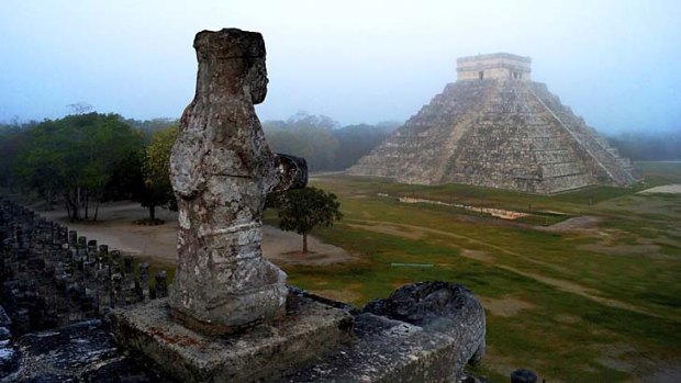 The Maya temple of Kukulkan, the feathered serpent and Mayan snake deity, is seen at the archaeological site of Chichen Itza, in the southern Mexican state of Yucatan.