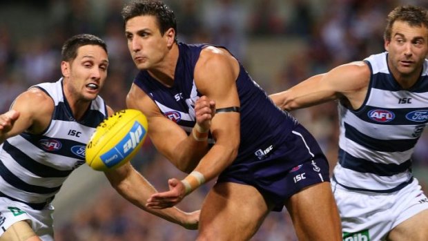Fremantle skipper Matthew Pavlich is in doubt for the crucial Geelong clash. 