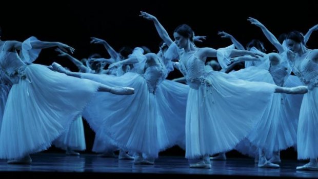 Australian Ballet's corps de ballet during the dress rehearsal for <i>Giselle</i>, with Orchestra Victoria on Thursday.