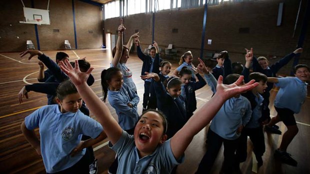 Dandenong South Primary School students get into the music of The Song Room.