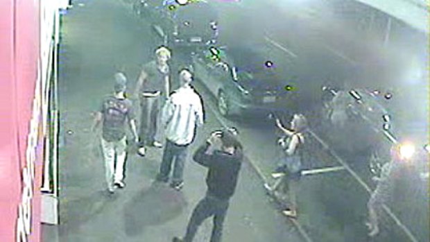 A CCTV image of people police want to speak to in relation to an assault in Frankston.