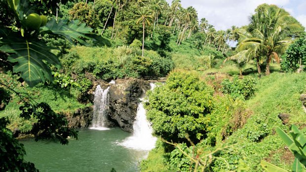 Falefa waterfall, Upolu Island.