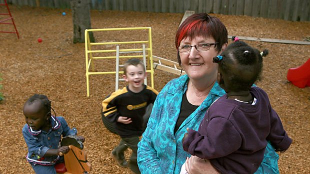 Kay Lacy at the Hallam child-care centre she recently bought. She still worries about another centre she sold to ABC Learning.