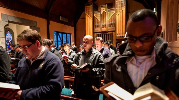  The number of young men training to be Catholic priests at Corpus Christi College has risen dramatically after falling  to a low of about 20. 