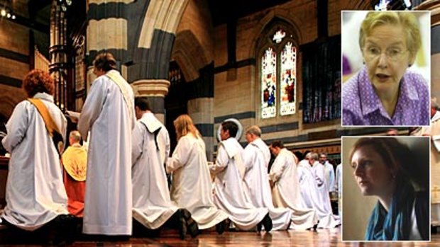 Anglican priests are ordained at St Paul’s Cathedral, Muriel Porter (top) and Hannah Craven.