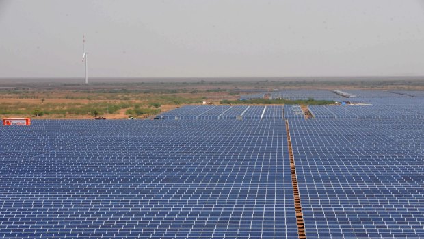 Solar park in Gujarat, home state of India's new prime minister Narendra Modi.