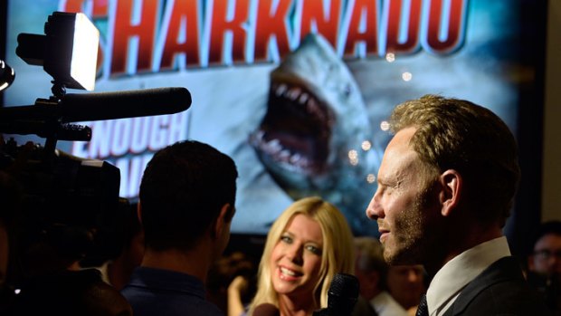 <i>Sharknado</i> stars Tara Reid and Ian Ziering.