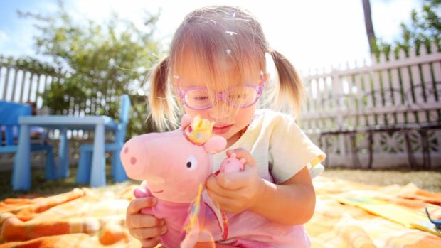 Think pink: Ione Ang is a Peppa fan.
