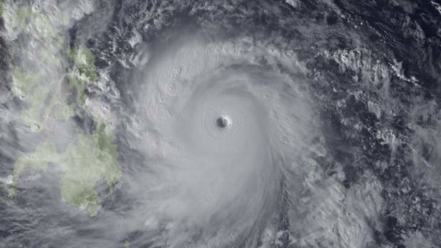 Haiyan is seen approaching the Philippines in this Japan Meteorological Agency handout image taken on Thursday.