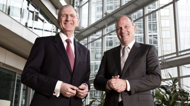 Mike Wilkins, left, will leave Peter Harmer with the need to wrestle with the problem: can IAG afford to miss the Asian boom that has proved so elusive to Australian companies?
