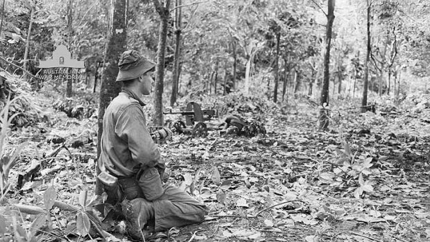 Second Lieutenant David Sabben following a battle with the Viet Cong in Long Tan, Vietnam.
