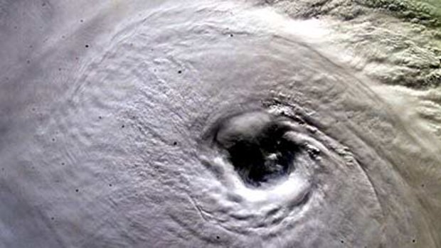 The eye of  a hurricane ... this is Ivan, which devastated Grenada in 2004, pictured from the International space station.