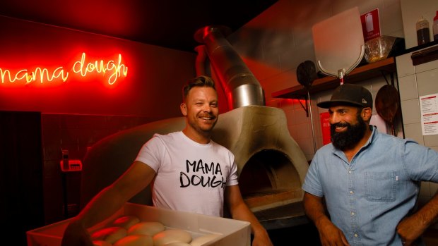 Mama Dough manager Wes Heincke and owner Frank Condi.