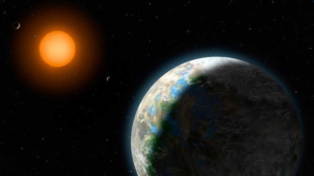 Gliese 581g ... the right size and distance from the sun.