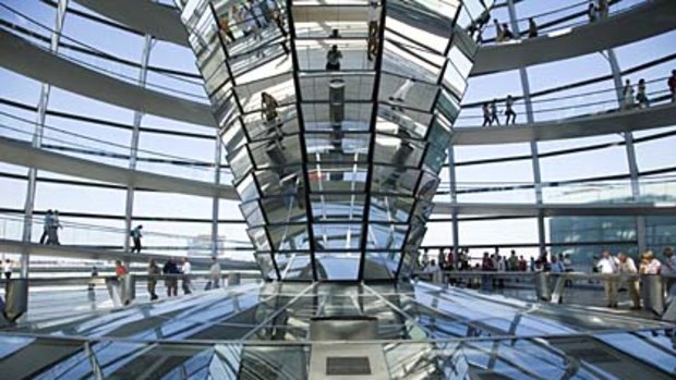 Germany aims for transparency in government with its parliament?s glass dome - Reichstag, Berlin.