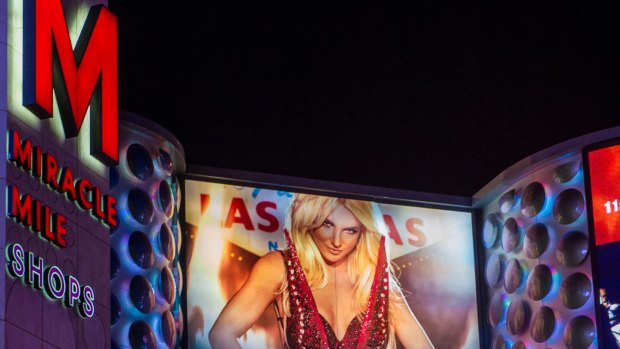 The Britney Spears show poster at Planet Hollywood Resort.