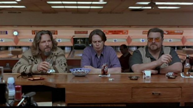 Jeff Bridges, Steve Buscemi and John Goodman in <i>The Big Lebowski</i> (1998), which did not even receive a nomination for an Oscar.