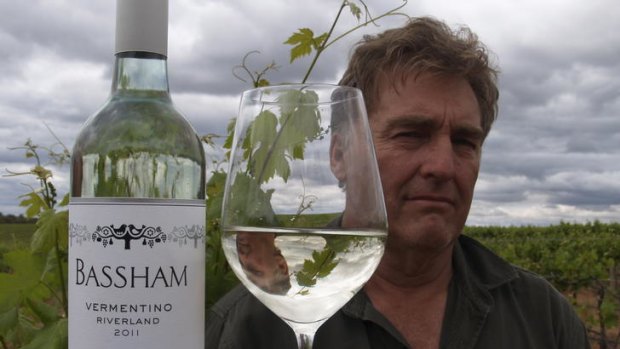 Bruce Bassham with his eponymous wine.