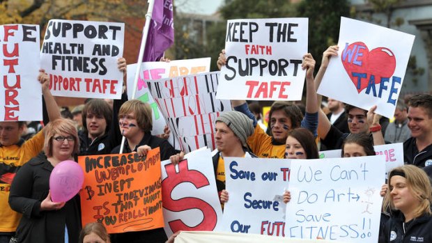 Young people in regional Australia could miss out on developing professional skills because of changes to TAFE funding.