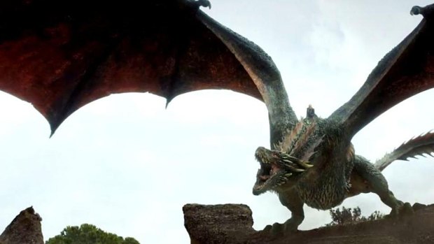 Game of Thrones finale ... Drogon at the Dragonpit summit.