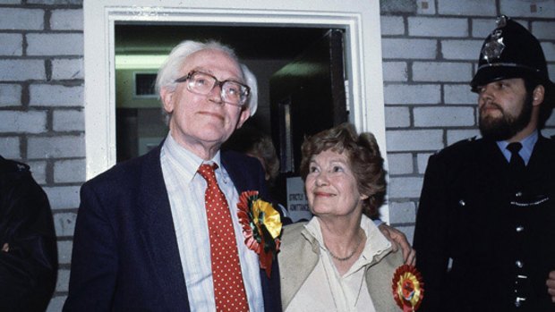 Michael Foot with his wife Jill Craig in 1983.