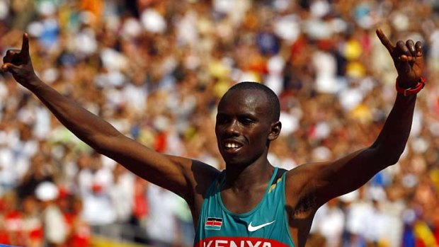 Mysterious death ... Samuel Kamau Wanjiru, pictured winning at the 2008 Beijing Olympics.