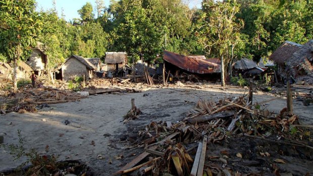 Devastation ... A major 8.0 magnitude earthquake jolted the Solomon Islands with small tsunami waves buffeting Pacific coasts, leaving at least five people dead and dozens of homes damaged or destroyed.