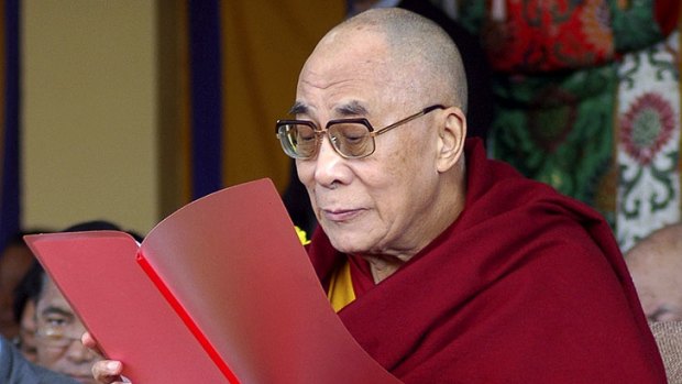 Exiled spiritual leader the Dalai Lama giving a reading this week.