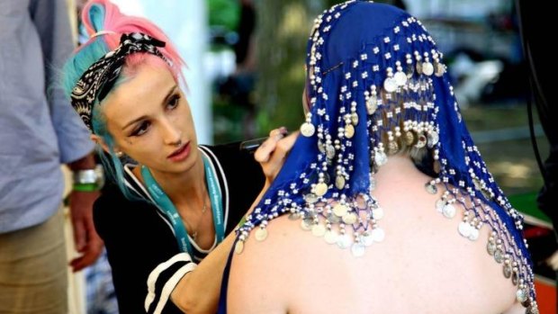 Tashi Honnery at the 2015 World Bodypainting Festival in Austria. 