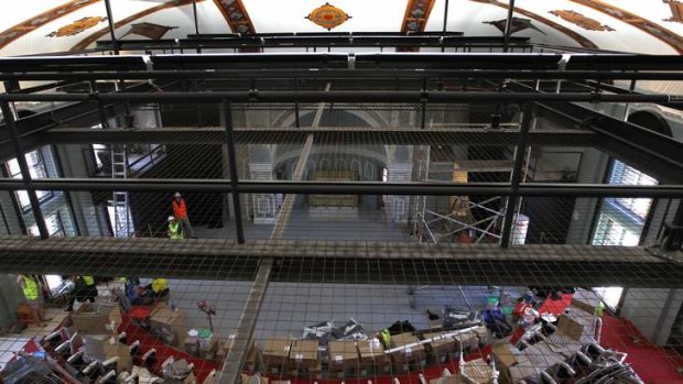View from the top: The new  Eternity Playhouse, formerly the Burton Street Tabernacle, as seen from a lighting platform.