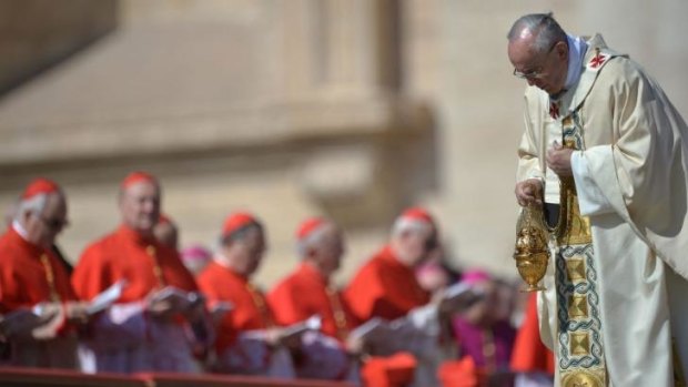 Pope Francis leads the Easter Mass at St Peter's Square.